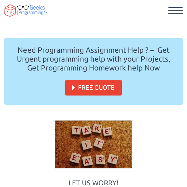 Geeksprogramming.com - programming assignment