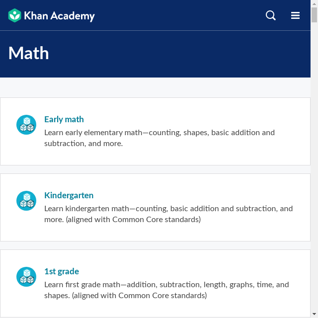 hanacademy: Math academy online